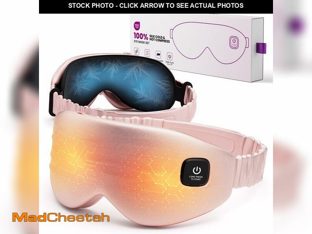 Lot 74-14043861 - 100% Silk Wireless Heated Eye Mask with Cooling, Relieves Dry Eye Syndrome and Puffy, Reduces Dark C...