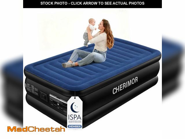 Lot 74-14295660 - CHERIMOR Twin XL Air Mattress with Built in Pump, Upgraded 80" Length, 18" Raised Twin Blow Up Mattr...