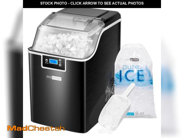 Lot 74-12480495 - SPECSTAR Nugget Ice Maker Machine, Countertop Ice Maker with Hand Scoop 10 Ice Bags and Self Cleanin...