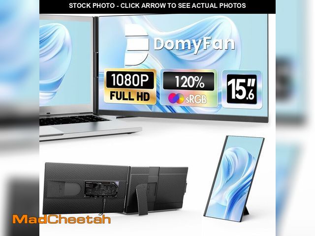 Lot 74-12700027 - domyfan 15.6" Laptop Screen Extender, 120% sRGB FHD 1080P IPS Laptop Monitor Extender Dual Screen, P...