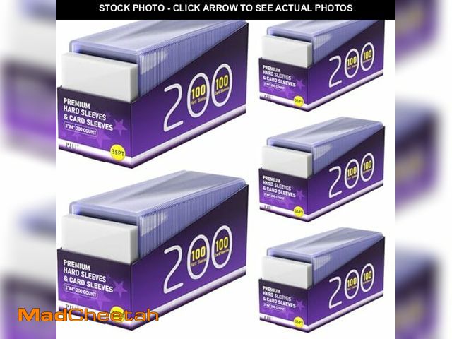 Lot 74-12968010 - 1000 Card Sleeves Top Loaders for Cards, Toploaders Premium Baseball Card Sleeve Hard Plastic, 3" x ...