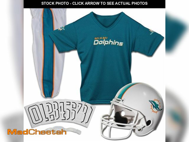 Lot 74-12761816 - (MISSING STICKERS,CHIN STRAP) Franklin Sports boys NFL Team Licensed Deluxe Youth Uniform Set, Team ...