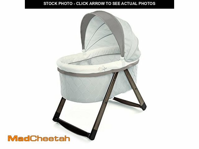 Lot 74-12664388 - Ingenuity Foldaway Rocking Wood Bassinet - Carrington - UNUSED