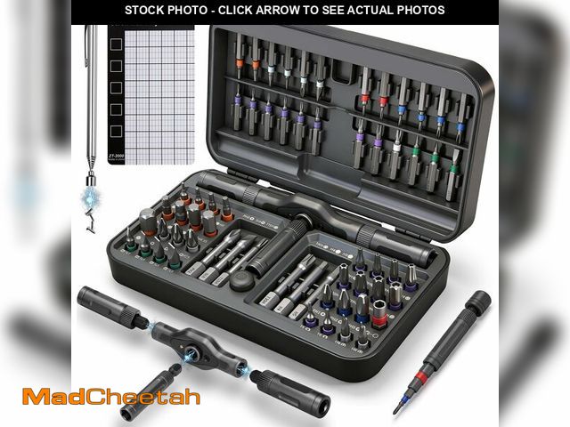 Lot 74-14298708 - KELIN 68 IN 1 Magnetic Ratchet Screwdriver Set, T Handle Ratchet Screwdriver Kits with S2 Steel Bits...