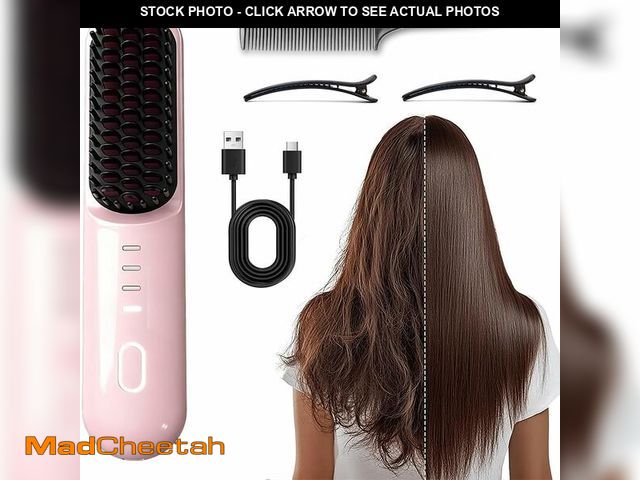 Lot 74-14422177 - 2026 Upgraded Go Brush - Pro for Short Hair - Cordless Straightening Brush with Fast Heat, 3 Tempera...