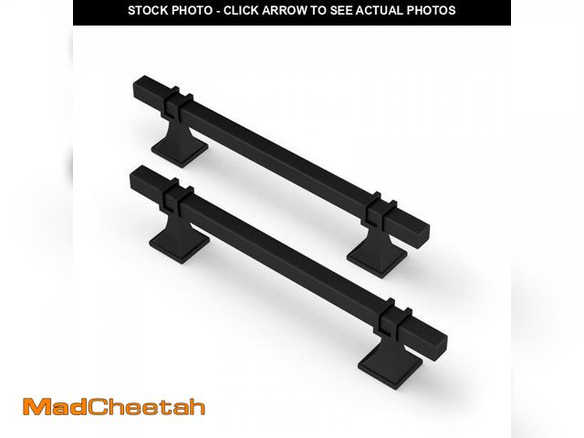 Lot 74-12309288 - Lepatape 10 Pack 6-1/4 Inch Cabinet Pulls Black Cabinet Handles Matte Black Drawer Pulls Kitchen Cab...