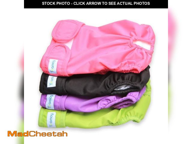 Lot 74-11557431 - Teamoy 4pcs Washable Female Dog Diapers, Reusable Doggie Diaper Wraps for Female Dogs, Super-Absorbe...
