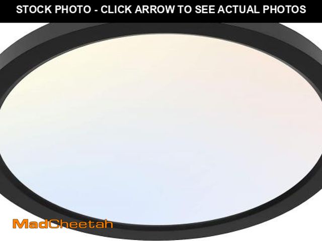 Lot 74-12049853 - hykolity 12 Inch Selectable CCT LED Round Flat Panel Light, 24W 3000K/4000K/5000K, Edge-Lit Flush Mo...