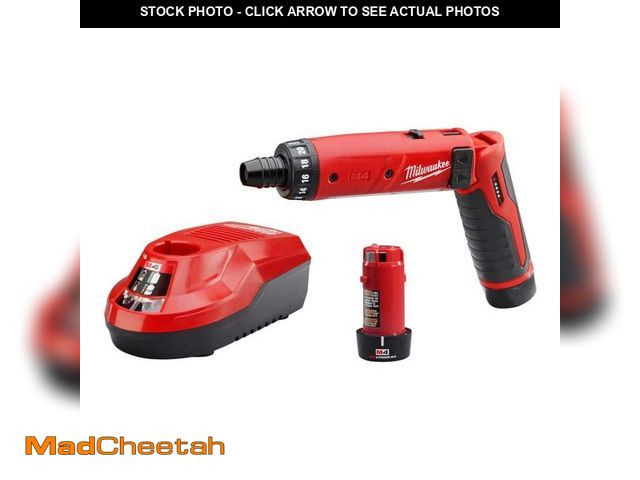 Lot 74-13667853 - Milwaukee M4 4V Lithium-Ion Cordless 1/4 in. Hex Screwdriver 2-Battery Kit - UNUSED