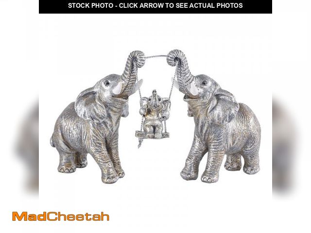 Lot 74-12443295 - TOHLUCS Elephant Statue.Silver Elephant Decor for Women,Mom Gifts.Elephant Figurines Brings Good Luc...