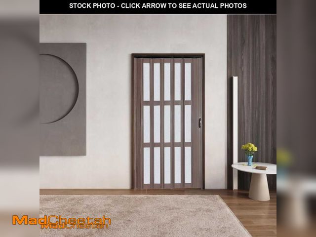 Lot 74-12000899 - CCBOYSHARDWARE 42X80in Accordion Door Interior,PVC Sliding Folding Doors with Lock,Divider Door with...