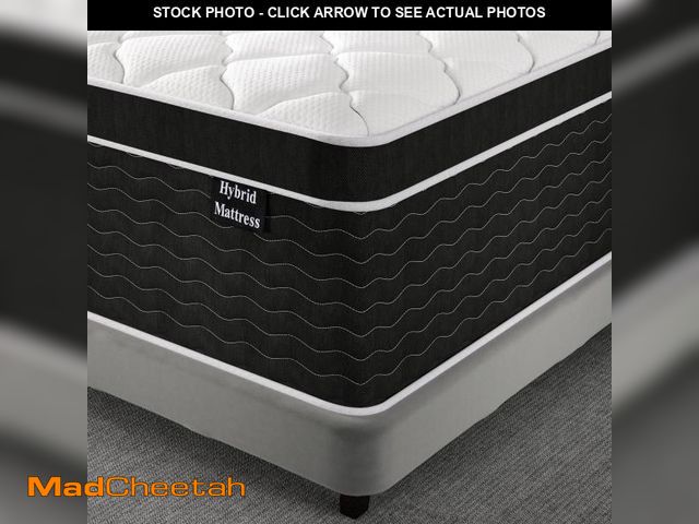 Lot 74-12243255 - Ruoysun 12 Inch King Size Mattress in a Box, 7-Zone Contouring Support Hybrid King Bed Matress, Upgr...