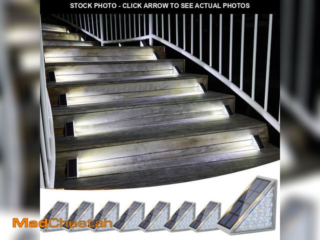 Lot 74-13955762 - VOLISUN Solar Stair Lights 8 Pack, Solar Step Lights Waterproof IP67, Outdoor Step Light with 13 LED...