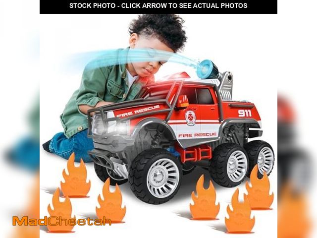Lot 74-12399351 - Sunny Days Entertainment Maxx Action Fire Rescue Off Road Over 14" Firetruck Toy with Working Water ...