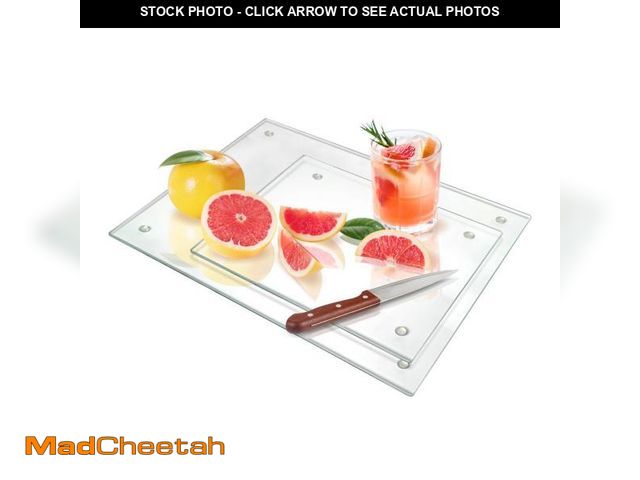 Lot 74-12052056 - Seelenruhe Tempered Glass Cutting Boards for Kitchen Counter, Clear Cutting Boards for Countertop, N...