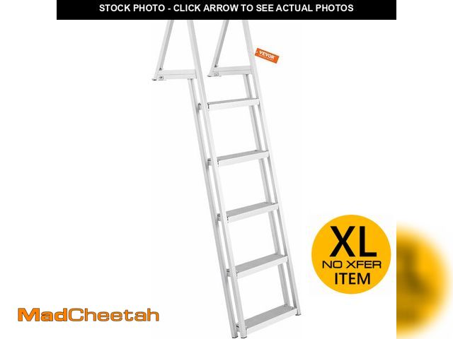 Lot 74-14614763 - VEVOR Removable Dock Ladder 5 Steps 350 lbs Capacity Pontoon Boat Ladder - UNUSED