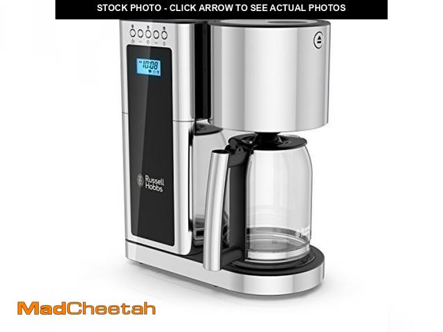 Lot 74-12097390 - Russell Hobbs Glass Series 8-Cup Coffeemaker, Black &amp; Stainless Steel, CM8100BKR - UNUSED