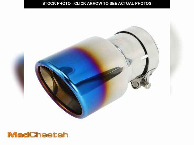 Lot 74-12603622 - Hihaha Roll Edge Slant Exhaust Tip Clamp Rear Tailpipe Car Clamp on Stainless Steel 2.5" Inlet 3.5" ...