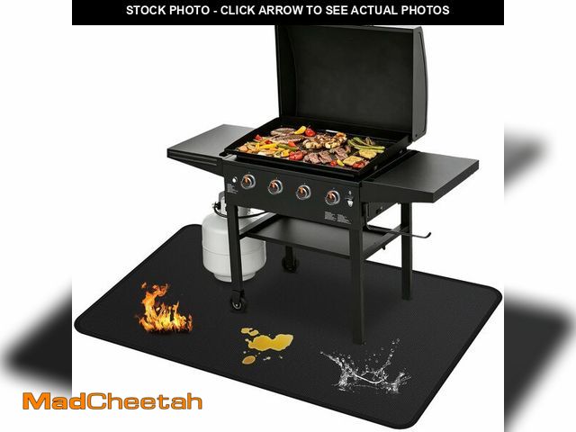 Lot 74-14212774 - Qoksvut Under Grill Mats for Blackstone - 72 x 39 Inch BBQ Mats for Outdoor Grill Deck Protector, Do...