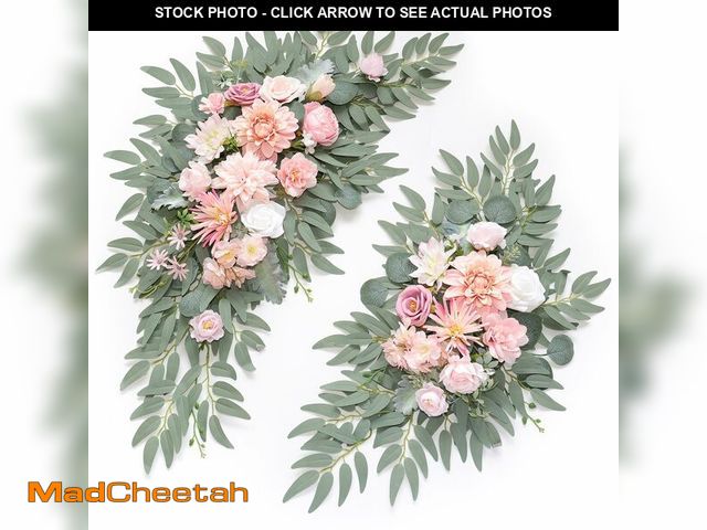Lot 74-14066308 - WEIERYUE Artificial Wedding Arch Flowers Kit(Pack of 2) for Wedding Arch, Bridal Shower, Ceremony an...