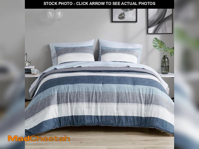 Lot 74-12367658 - Madison Park Essentials Jaxon Twin Comforter Set, Bed In A Bag Comforter &amp; Sheet Set, Modern Cas...