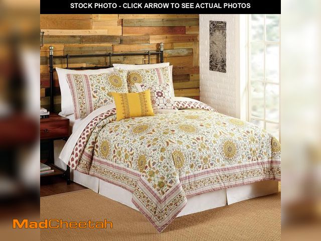 Lot 74-12399112 - Indigo Bazaar Joanne 5-Piece Medallion Reversible Comforter Set - Ultra-Soft Cotton, All Seasons Bed...