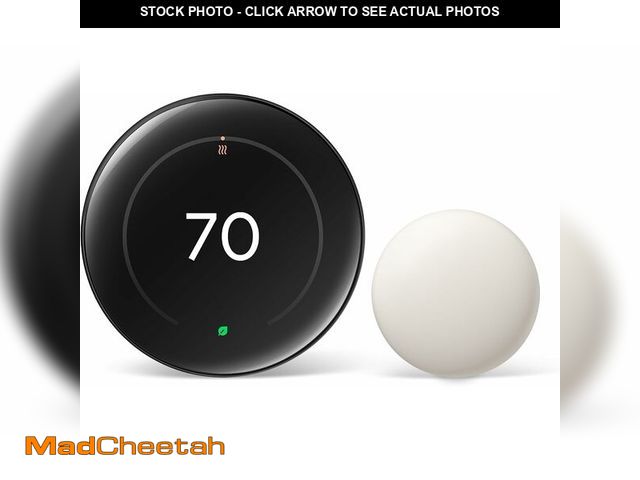 Lot 74-14591163 - Google Nest Learning Thermostat (4th gen) + Nest Temperature Sensor (2nd gen) - Obsidian - UNUSED