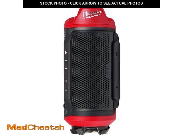 Lot 74-12790692 - Milwaukee M12 12-Volt Lithium-Ion Cordless Bluetooth Jobsite Speaker with PACKOUT Compatibility - UN...