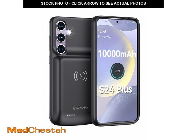 Lot 74-12457039 - NEWDERY Battery Case for Samsung S24 Plus, 10000mAh Qi Wireless Charging, 18W Input Fast Charging, S...