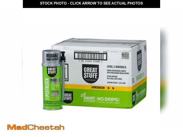 Lot 74-14079932 - Great Stuff Smart Dispenser Pestblock 12oz - UNUSED