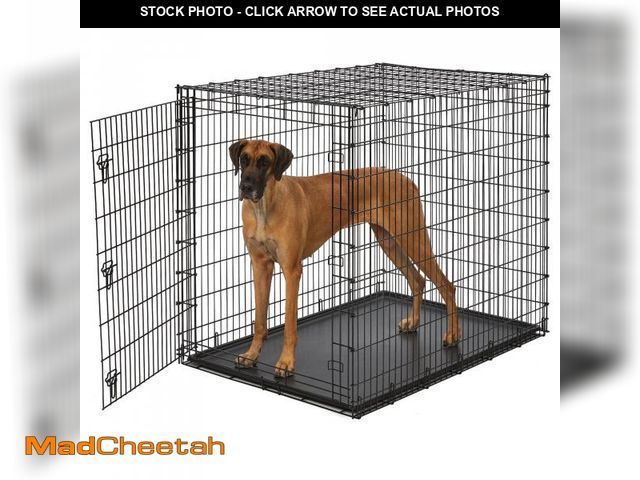 Lot 74-12105293 - MidWest Homes for Pets XX-Large Single Door Metal Wire Dog Crate  54 - USED