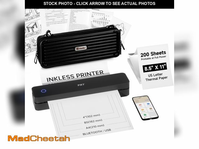 Lot 74-14301214 - PRT Portable Printer Wireless for Travel, Thermal Inkless Printer for Home Use, Come with Carry Case...