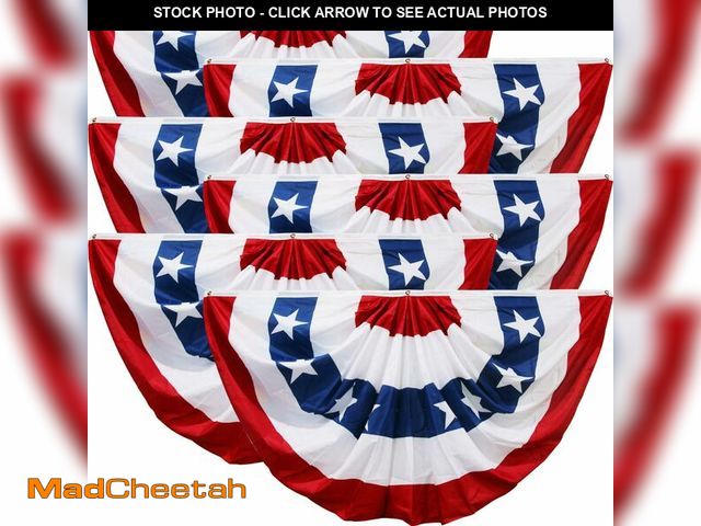 Lot 74-14268278 - HOOSUN 4th of July Decorations,American Flag Bunting for Outside,Patriotic Fourth of July Bunting Me...