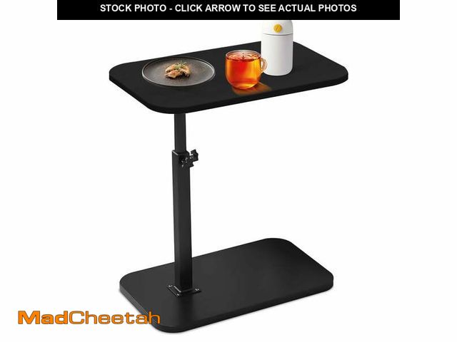 Lot 74-12834414 - (MISSING HARDWARE)SPOKKI Adjustable Bamboo C Table with 360Â° Swivel Tray - Side Table for Sofa &amp...