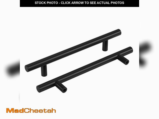 Lot 74-13715677 - homdiy Black Cabinet Handles 30Pack 5inch Hole Center Kitchen Drawer Pulls and Knobs Stainless Steel...