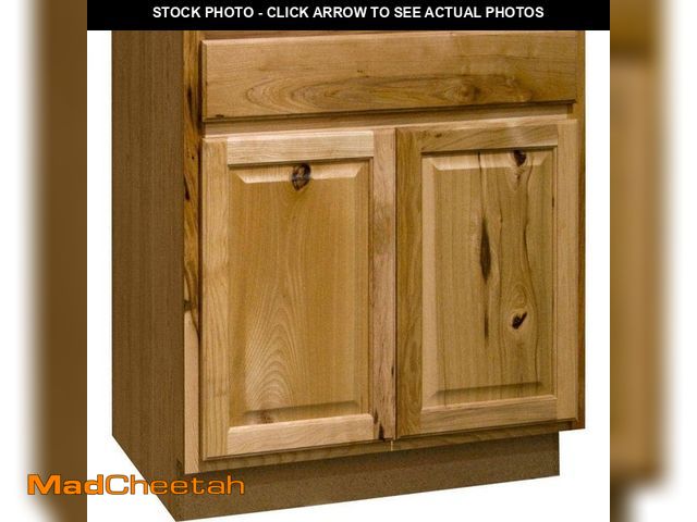 Lot 74-13611293 - Hampton Bay Hampton 30 in. W x 24 in. D x 34.5 in. H Assembled Base Kitchen Cabinet in Natural Hicko...