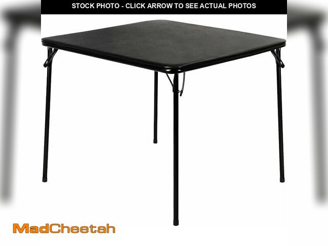 Lot 74-13844542 - Flash Furniture Madelyn 33.5" Square Folding Multipurpose Card Table with Padded Vinyl Top, Portable...