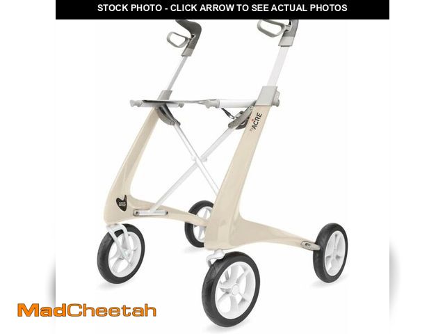 Lot 74-13844415 - byACRE Carbon Ultralight Rollator Walker with Organizer Bag, Compact Track, 16" x 22" Seat (W x H), ...