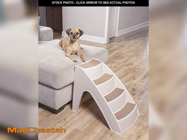 Lot 74-12510425 - PetSafe CozyUp Dog Stairs - 4 Step Design Pet Stairs - Dog Steps for High Beds, Sofa - Pet Steps Saf...