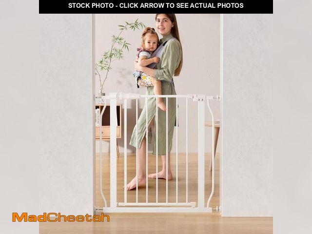 Lot 74-12365942 - ELEVON Baby Gate for Stairs Doorways, Safety Pet Gate with Auto-Close/Hold-Open Features, Fits Openi...
