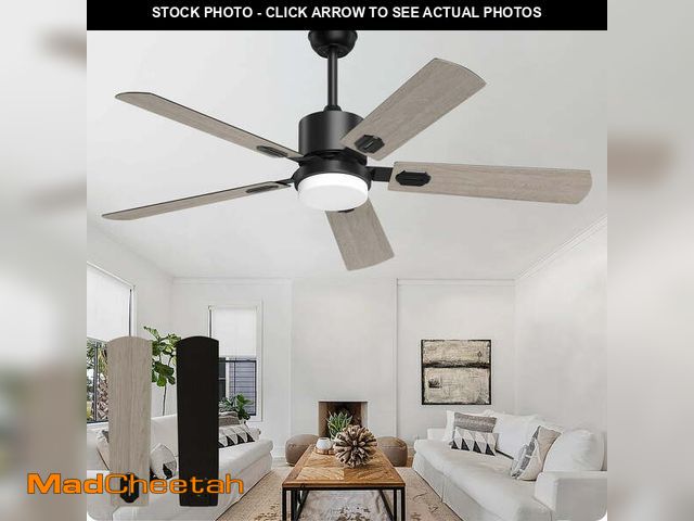 Lot 74-12781203 - XAUJIX Ceiling Fan with Light and Remote Control, 52'' Ceiling Fan with Light, 6-Speed Reversible DC...