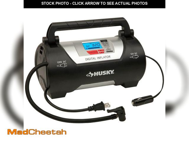Lot 74-14074581 - Husky 12/120 Volt Corded Electric Auto and Home Inflator - USED