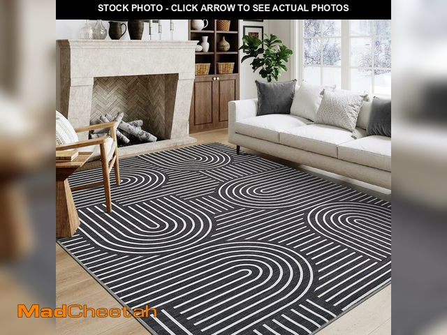 Lot 74-12716677 - ROYHOME Washable Rug 5x7 Area Rugs for Living Room, Abstract Rug for Bedroom, Soft Rainbow Non Slip ...