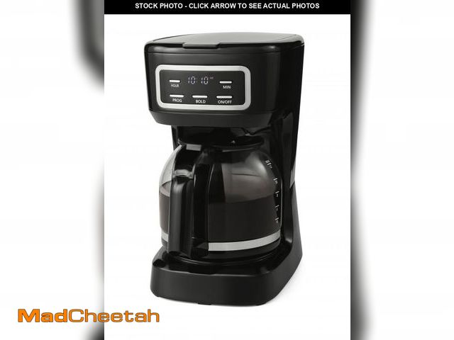 Lot 74-12533405 - Mainstays CM1449-UL Black 12-Cup Programmable Drip Coffee Maker - UNUSED