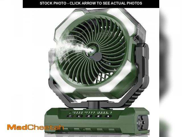 Lot 74-12310237 - Misting Fan Portable with 250ml Water Tank, 24000mAh Rechargeable Cooling Fans for Outside, Outdoor ...