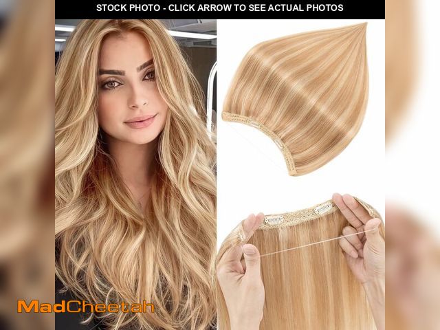 Lot 74-14063711 - Prokyvity Halo Hair Extensions Real Human Hair,Halo Hair Extension 100% Human Hair, Wire Hair Extens...