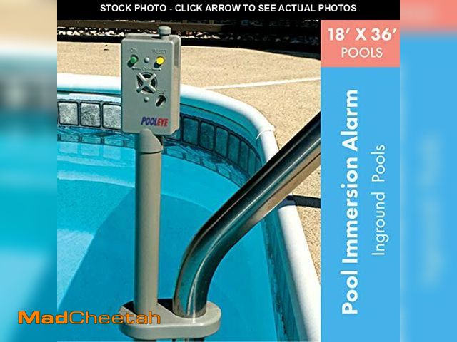Lot 74-12664572 - PoolEye Immersion Battery Powered Alarm for Inground 18 x 36' - Water Motion Sensor for Pool Safety,...