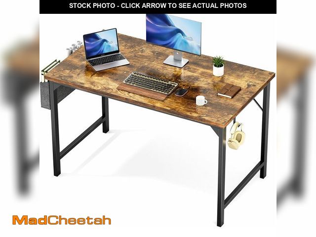 Lot 74-12664698 - Sweetcrispy Computer Office Desk 48 Inch Student Kids Study Writing Work with Headphone Hooks &amp; ...
