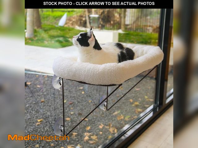 Lot 74-12315712 - Zakkart Cat Window Perch - 100% Metal Supported from Below - Comes with Warm Spacious Pet Bed - Cat ...