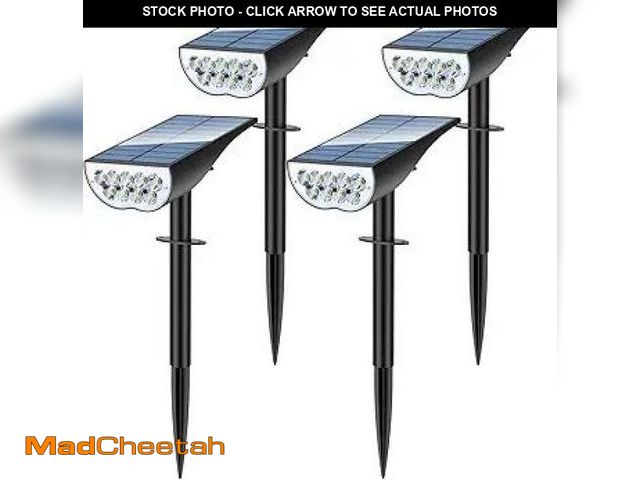 Lot 74-12125522 - ZOOKKI Solar Spot Lights Outdoor, Solar Lights Outdoor Waterproof IP65, 3 Brightness Modes Dusk to D...